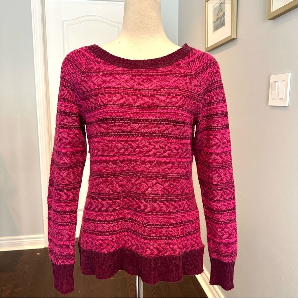 AMERICAN EAGLE Soft Boho Pattern Knit Sweater - Size M